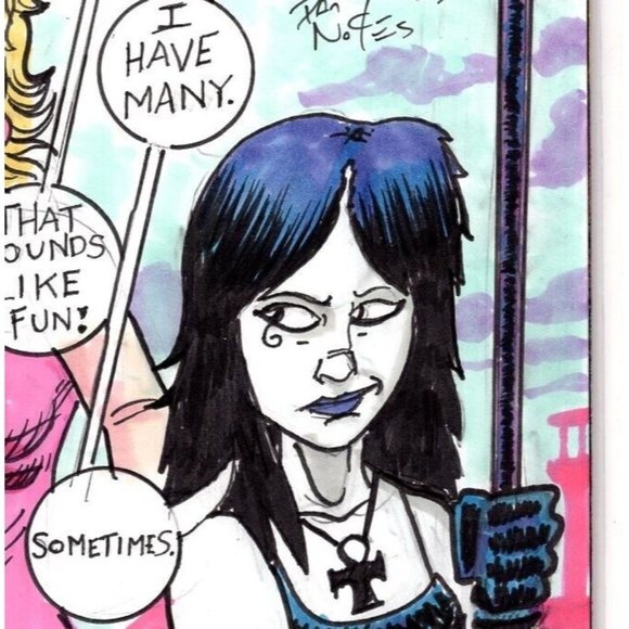 ONE-OF-A-KIND HAND-DRAWN, INKED AND COLORED SKETCHCOVER COMIC by Dan Nokes - B/D - Picture 5 of 7